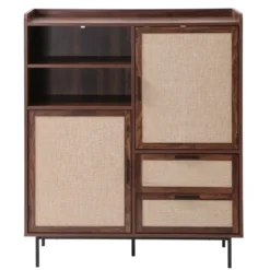 Calicosy - Hoge kast JETSON - Donker hout 100x39,5x120 cm