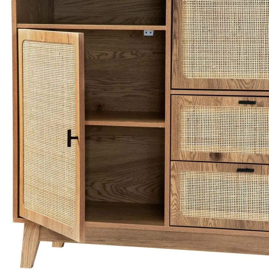 Calicosy - Hoog buffet ALIA - licht hout 100x40x120 cm