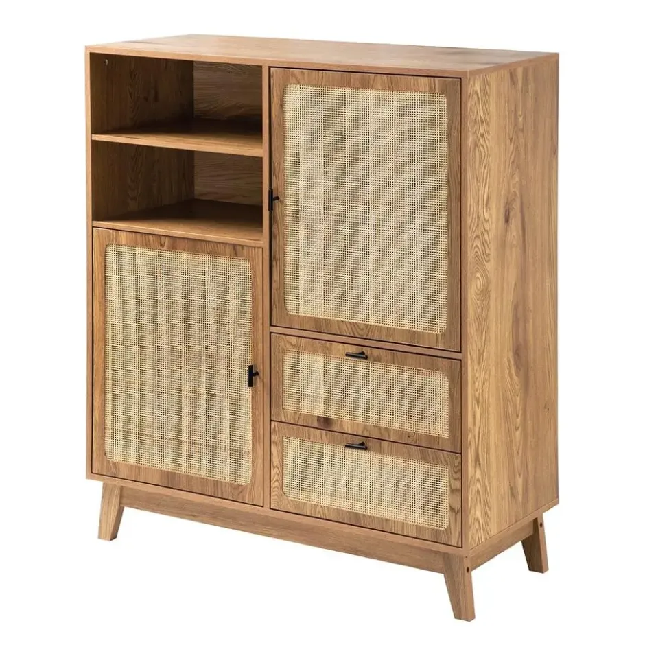 Calicosy - Hoog buffet ALIA - licht hout 100x40x120 cm