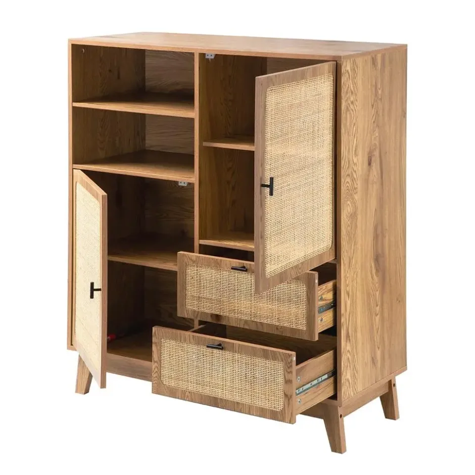 Calicosy - Hoog buffet ALIA - licht hout 100x40x120 cm