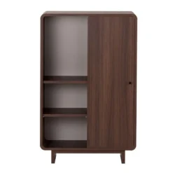 Calicosy - Hoog buffet CELENA - Donker hout 70x34x110 cm