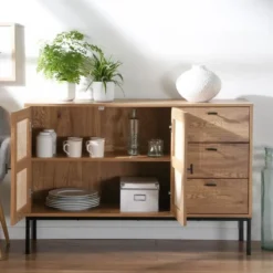 Calicosy - JAYA Dressoir - Licht hout - 40x120x80 cm