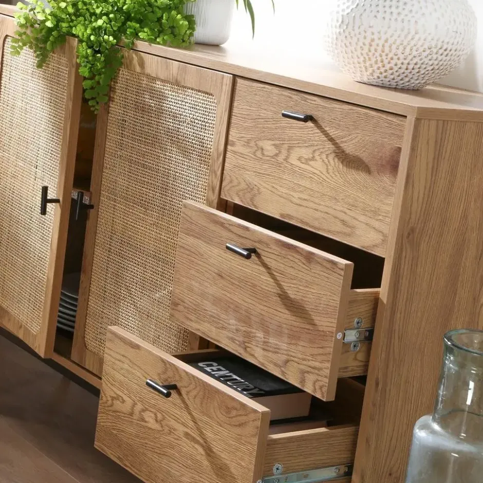 Calicosy - JAYA Dressoir - Licht hout - 40x120x80 cm