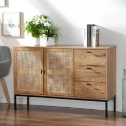 Calicosy - JAYA Dressoir - Licht hout - 40x120x80 cm