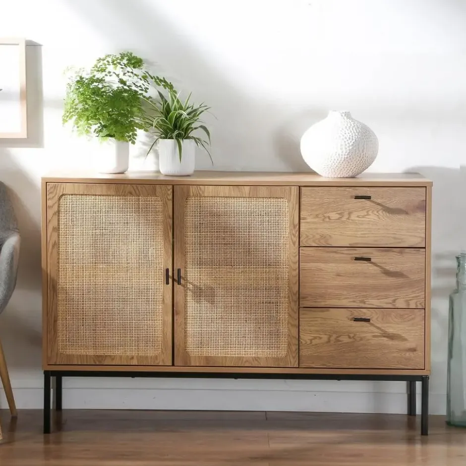 Calicosy - JAYA Dressoir - Licht hout - 40x120x80 cm