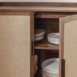 Calicosy - JETSON Dressoir 2 deuren - Donker hout - 39,5x80x79 cm