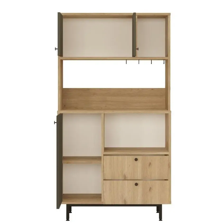 CALICOSY - Keukenkast met 2 lades ODE - 35,5x88x161,2 cm