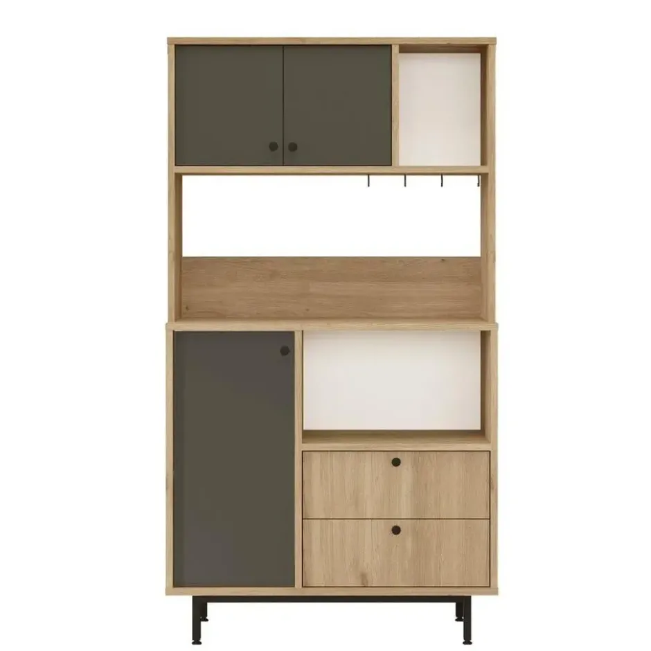 CALICOSY - Keukenkast met 2 lades ODE - 35,5x88x161,2 cm