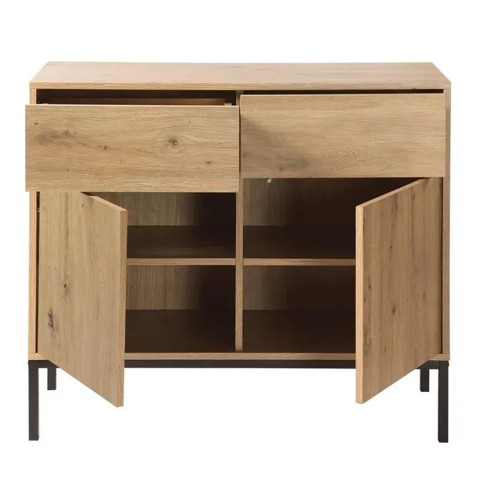 Calicosy - LENNY Dressoir 2 deuren - Eiken - 40x90x80 cm