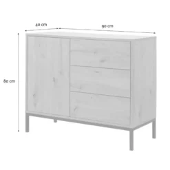 Calicosy - LENNY Ladekast Slaapkamer - Eiken - 40x90x80 cm