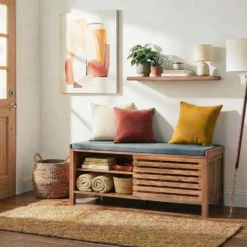 Calicosy - LIAM bank - Donker hout - Bruin - 112x43,5x51 cm
