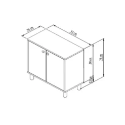 CALICOSY - LINA Dressoir - 36x72x73 cm
