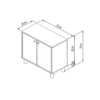 CALICOSY - LINA Dressoir - 36x72x73 cm