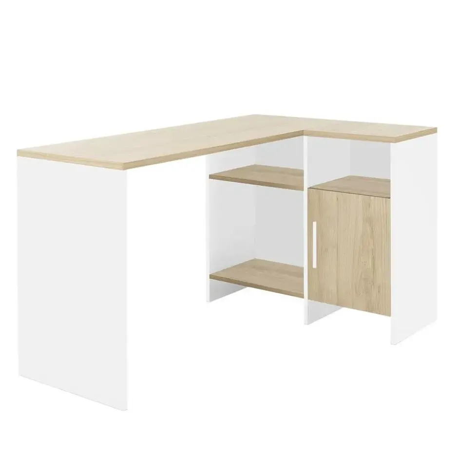 CALICOSY - Liverpool industrieel hoekbureau - 76x136x88 cm