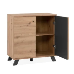 Calicosy - LUBLIN Dressoir 2 deuren - Licht hout - 40x80x85 cm