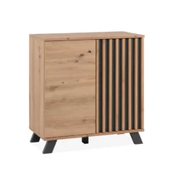 Calicosy - LUBLIN Dressoir 2 deuren - Licht hout - 40x80x85 cm