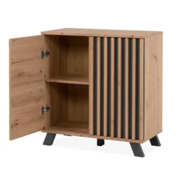 Calicosy - LUBLIN Dressoir 2 deuren - Licht hout - 40x80x85 cm