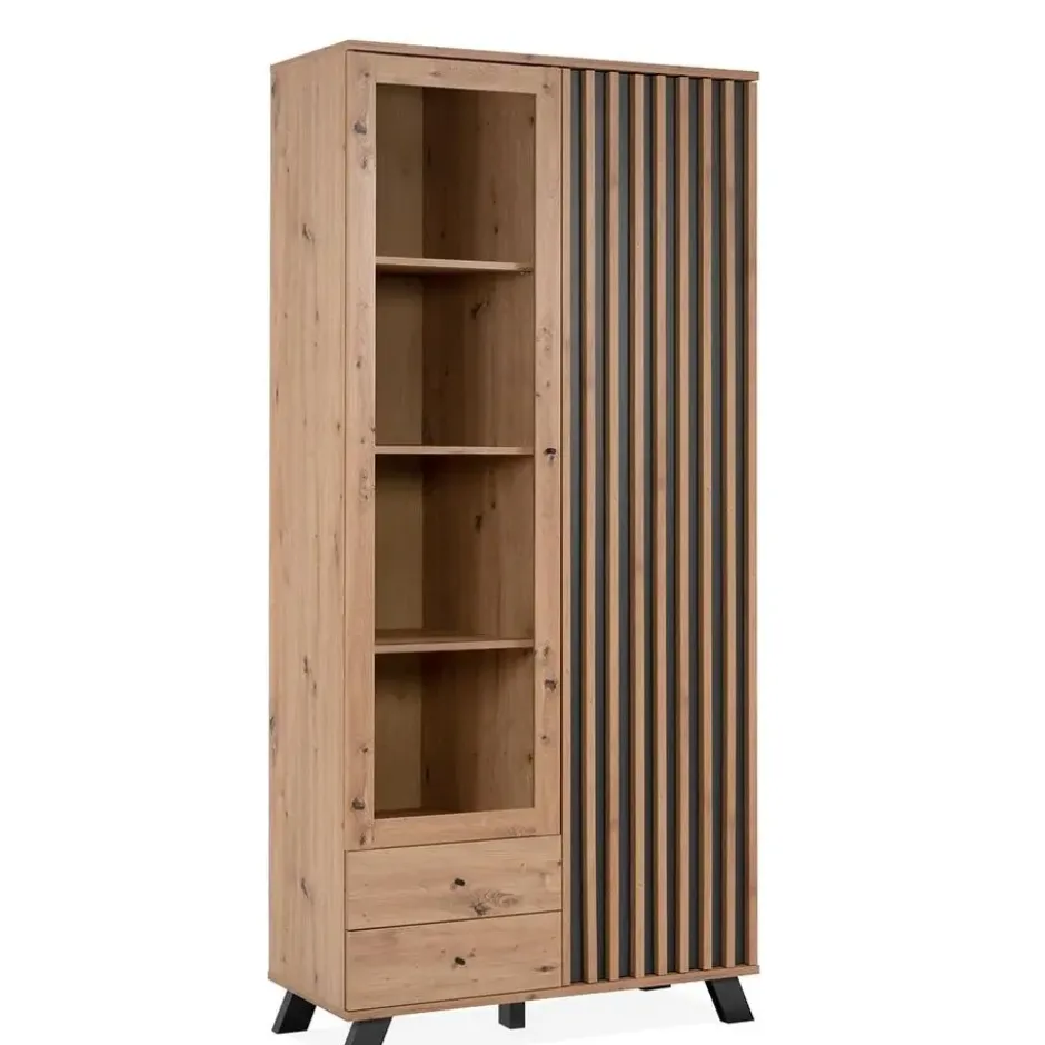 Calicosy - LUBLIN Servieskast - Licht hout - 40x92x198 cm