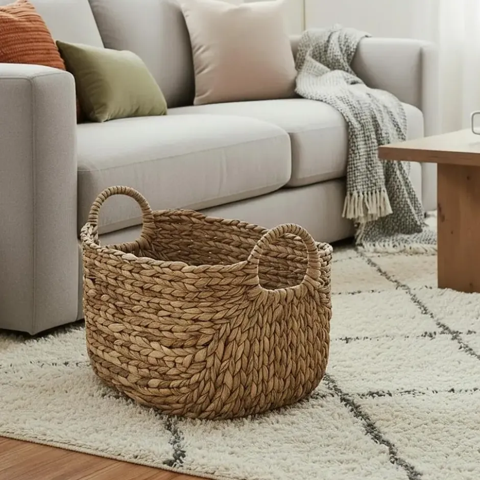 CALICOSY - Mand - Waterhyacint - Beige - 22x36x19 cm
