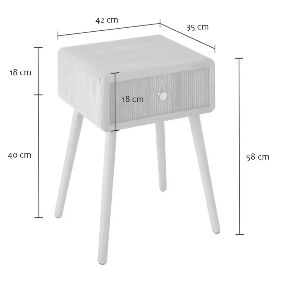 Calicosy - Nachtkastje met 1 lade - AVA - 35x42x52 cm