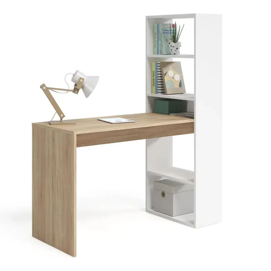 Calicosy - Omkeerbaar bureau met opbergplank 53x120x144 cm