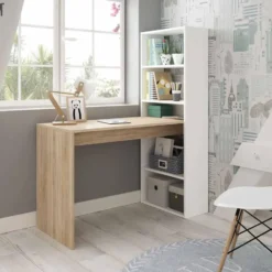 Calicosy - Omkeerbaar bureau met opbergplank 53x120x144 cm