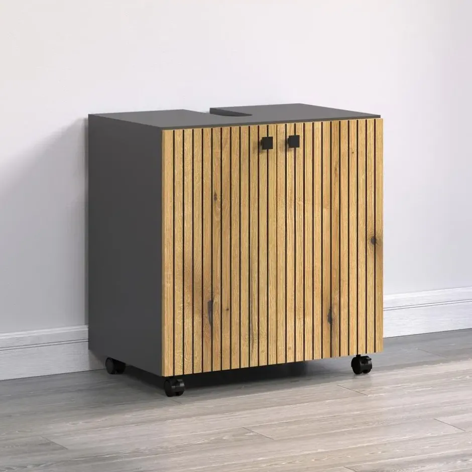 CALICOSY - Onderkast met wielen, 2 deuren PUREBLISS - 42x60x64 cm