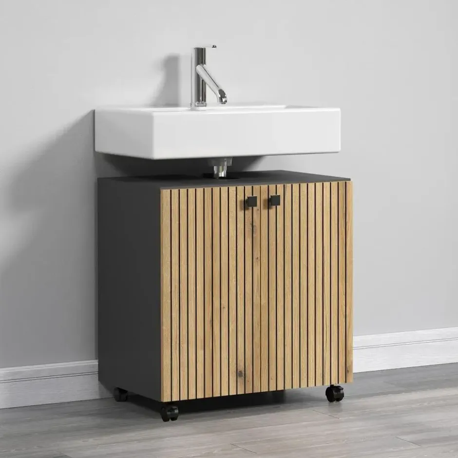 CALICOSY - Onderkast met wielen, 2 deuren PUREBLISS - 42x60x64 cm