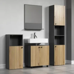 CALICOSY - Onderkast met wielen, 2 deuren PUREBLISS - 42x60x64 cm