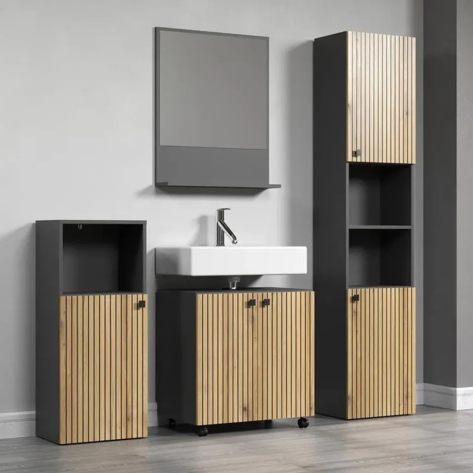 CALICOSY - Onderkast met wielen, 2 deuren PUREBLISS - 42x60x64 cm