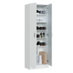 Calicosy - Opbergkast SAVIO - Wit 37x58,5x181 cm