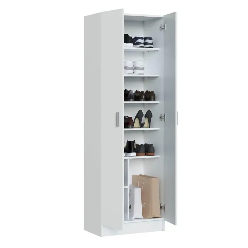 Calicosy - Opbergkast SAVIO - Wit 37x58,5x181 cm