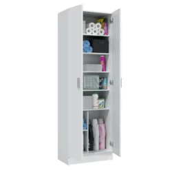 Calicosy - Opbergkast SAVIO - Wit 37x58,5x181 cm