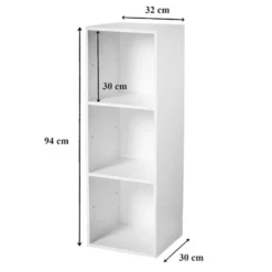 Calicosy - Opbergplank met 3 compartimenten COMPO - 29.5x31.7x92.5 cm