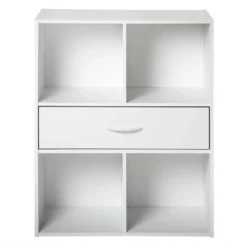 CALICOSY - Opbergplank met 4 compartimenten - 29,5x62x80 cm