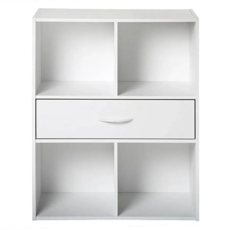 CALICOSY - Opbergplank met 4 compartimenten - 29,5x62x80 cm