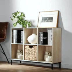 Calicosy - Opbergplank met 6 vakken - 29.8x93.5x72.6 cm