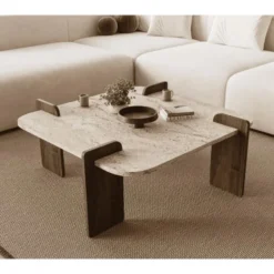 Calicosy - ORIGIN Salontafel - Notenhout - 90x90x35 cm
