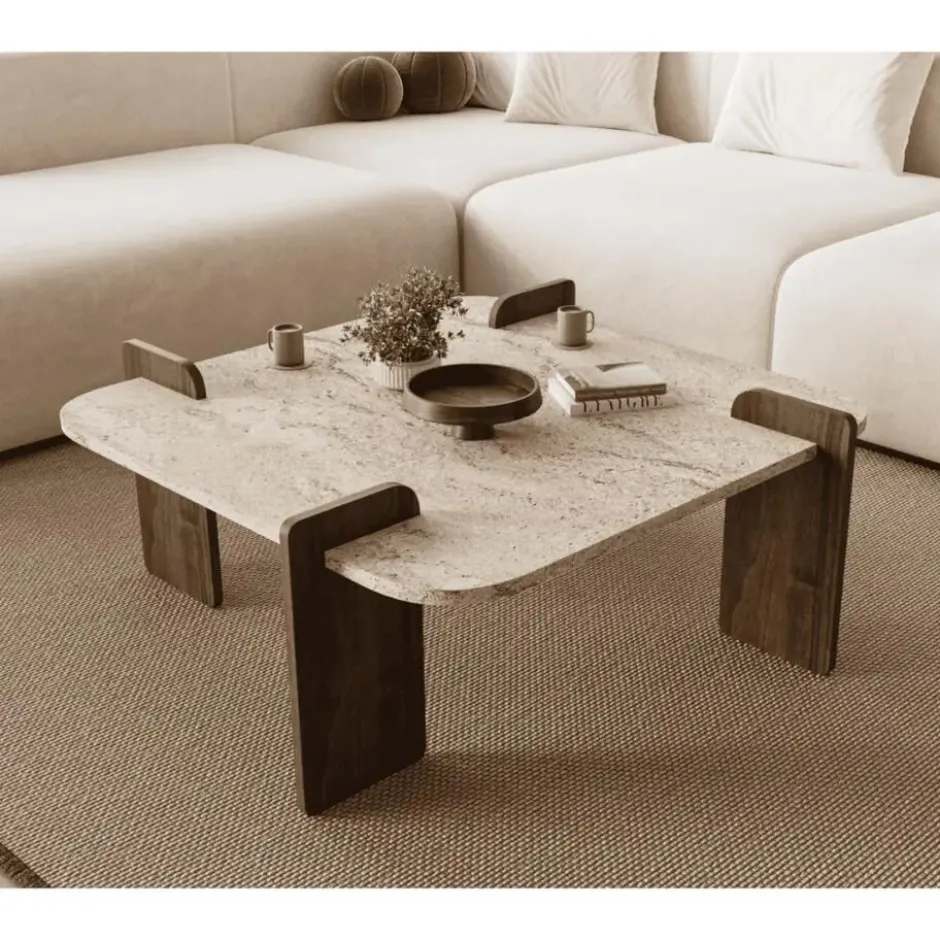 Calicosy - ORIGIN Salontafel - Notenhout - 90x90x35 cm