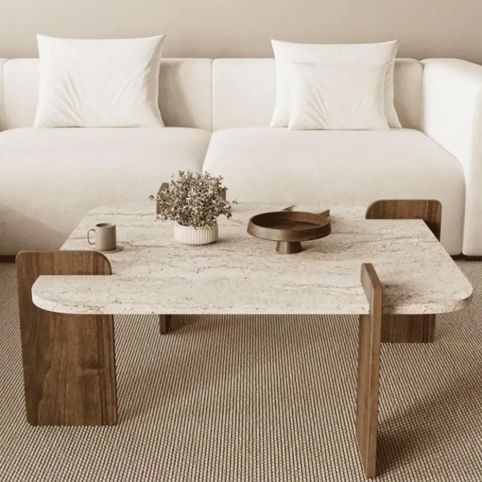 Calicosy - ORIGIN Salontafel - Notenhout - 90x90x35 cm