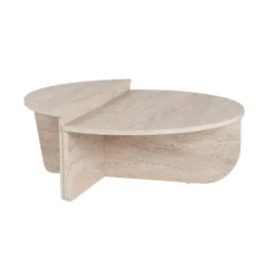 Calicosy - ORION Set van 2 salontafels - Licht hout - 90x90x35 cm
