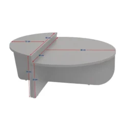 Calicosy - ORION Set van 2 salontafels - Licht hout - 90x90x35 cm