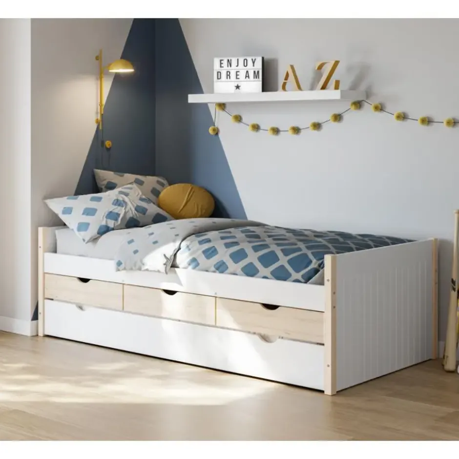 Calicosy - ROMEO Bed - Beige - 98,2x205x63 cm