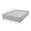 Calicosy - ROMY Opbergbed bekleed - Grijs - 152x204x36,5 cm