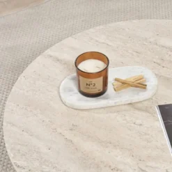 CALICOSY - Salontafel SOLEIL - Beige - 40x90x90 cm