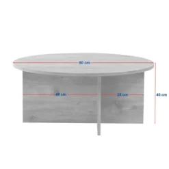 CALICOSY - Salontafel SOLEIL - Beige - 40x90x90 cm