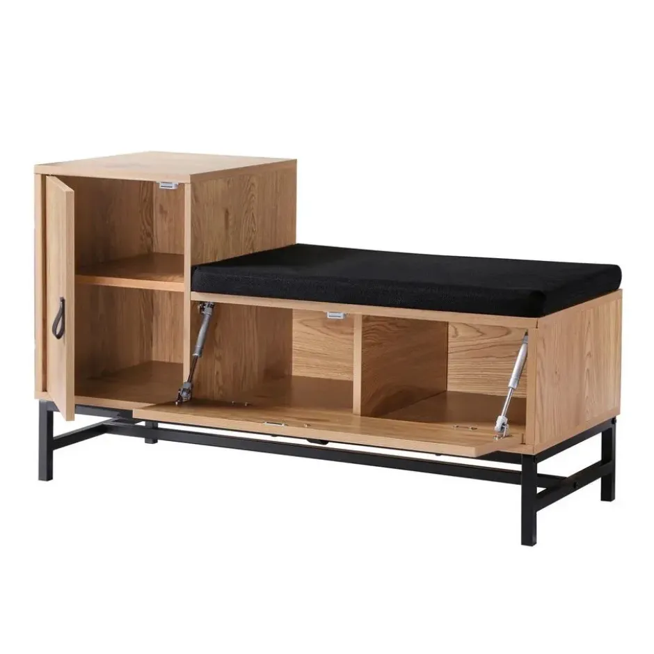 Calicosy - Schoenenbank met 2 opbergvakken - JILL - 38x101x59 cm