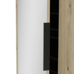 CALICOSY - Schoenenkast en 1 spiegel EBONY - 23,9x82,9x178,4 cm