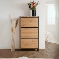 Calicosy - Schoenenkast met 3 kleppen L70 cm - DENVER - 25x70x125 cm