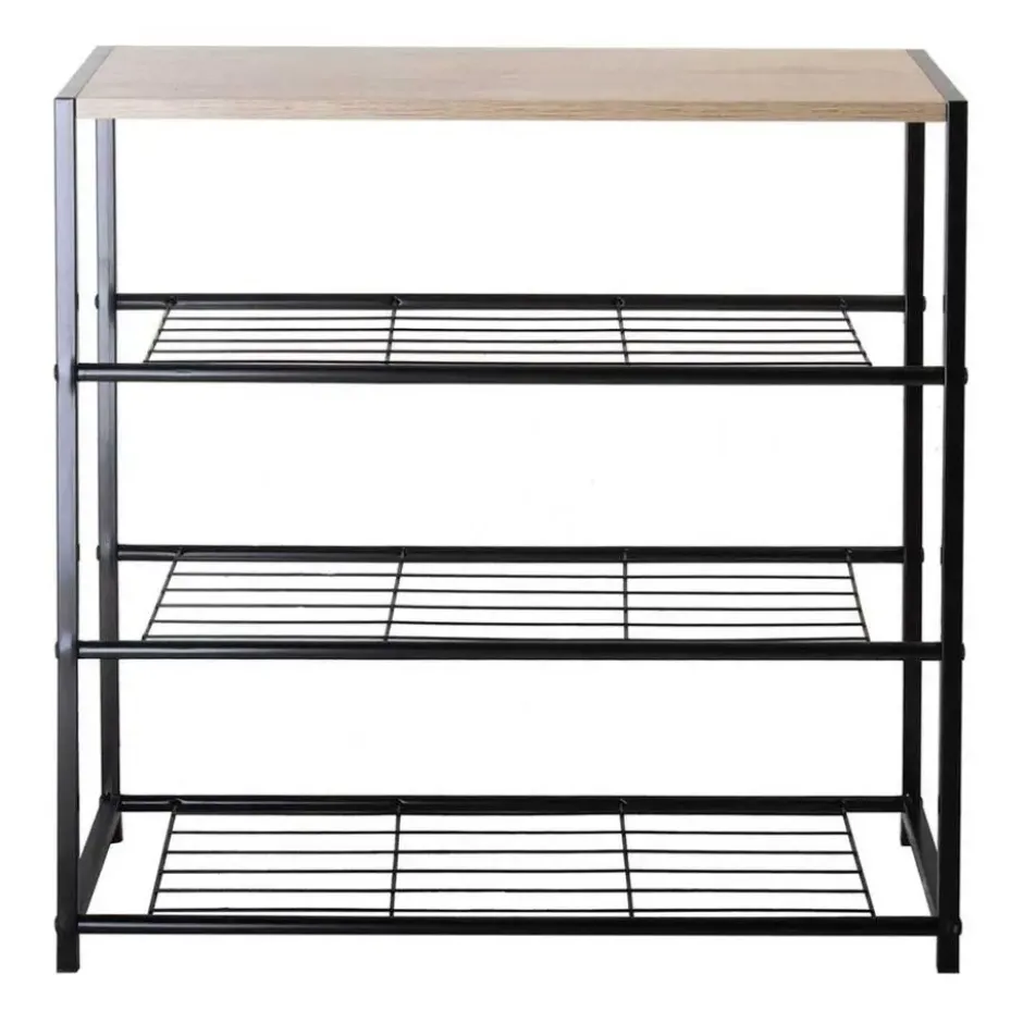 CALICOSY - Schoenenrek LEXIE - Licht hout - 63x63x30 cm